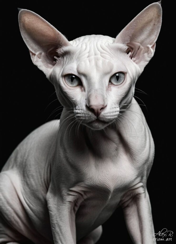 Cat sphynx professional photography art style by Alex Reznik